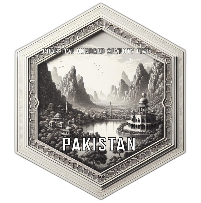 Chak Five Hundred Seventy Five Pakistan Travel Destination Souvenir Vinyl Decal Sticker 6-Inch