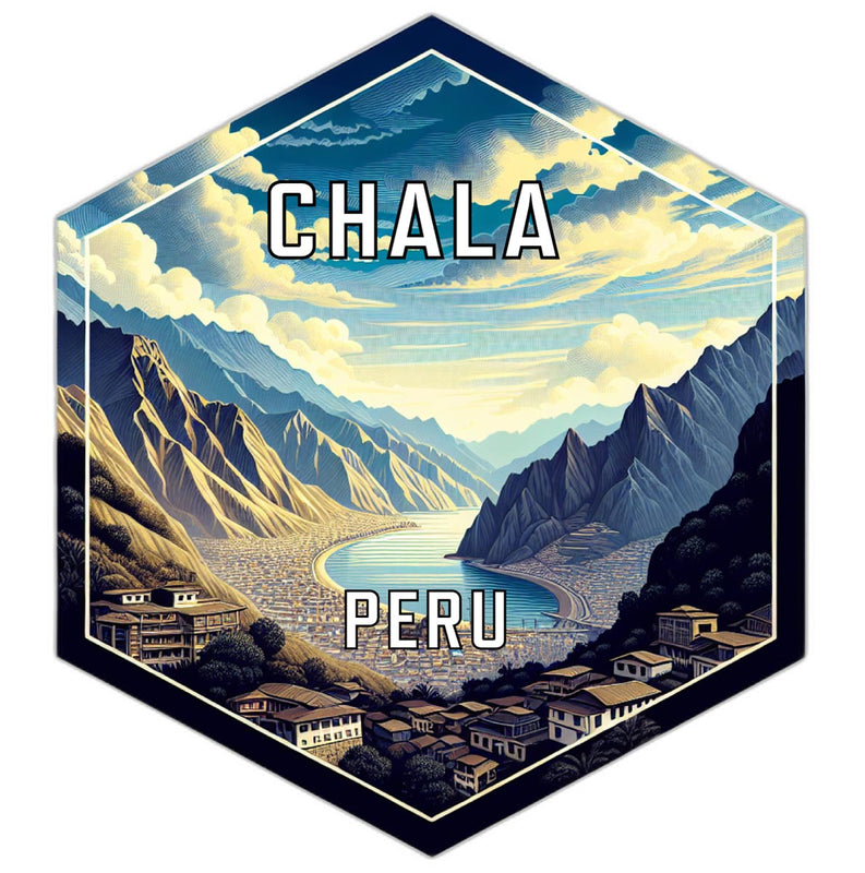 Chala Peru Souvenir Travel Destination Die Cut Hexagon Fridge Magnet 2-Inch