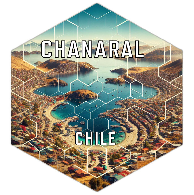 Chanaral Chile Souvenir Travel Destination Die Cut Hexagon Fridge Magnet 2-Inch
