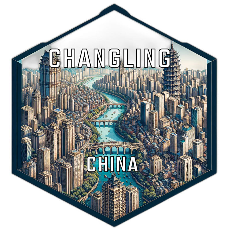Changling China Travel Destination Souvenir Vinyl Decal Sticker 2-Inch