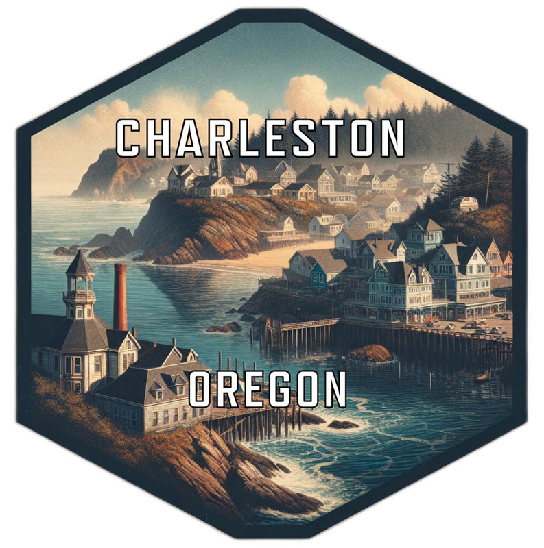 Charleston Oregon Travel Destination Souvenir Vinyl Decal Sticker 6-Inch