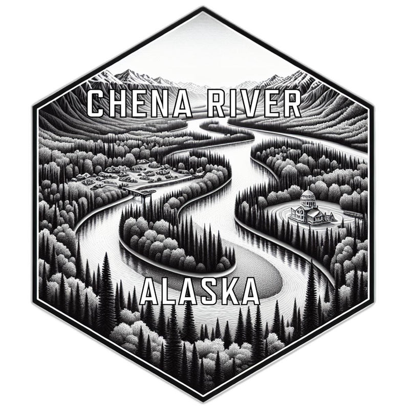 Chena River Alaska Travel Destination Souvenir Vinyl Decal Sticker 2-Inch