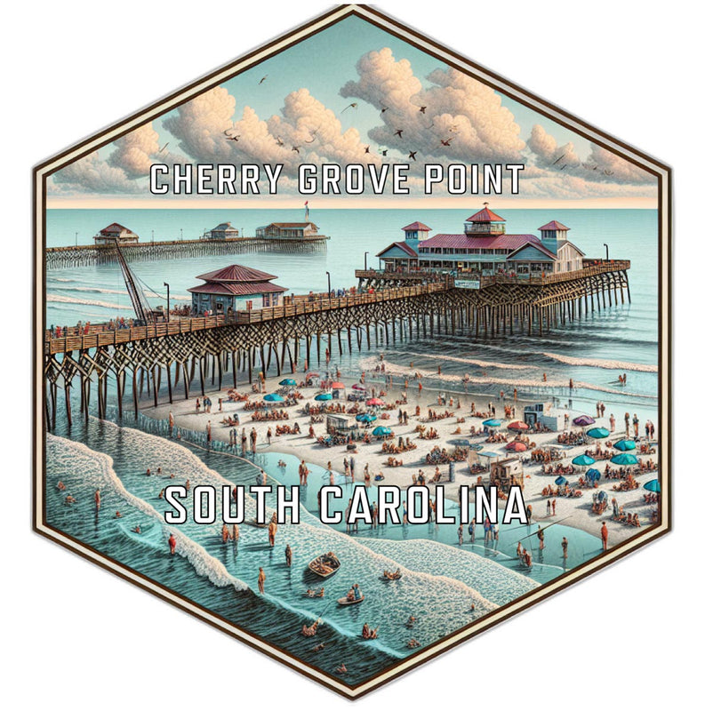 Cherry Grove Point South Carolina Travel Destination Souvenir Vinyl Decal Sticker 6-Inch