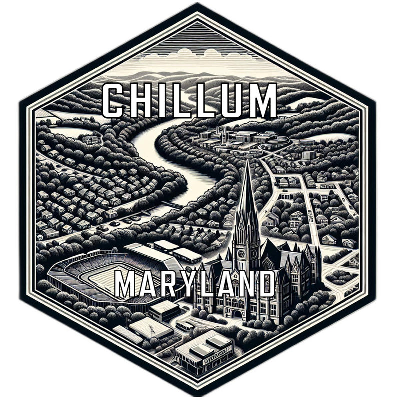 Chillum Maryland Travel Destination Souvenir Vinyl Decal Sticker 6-Inch