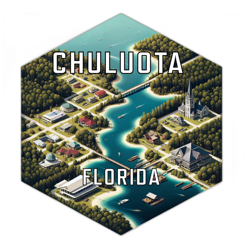 Chuluota Florida Souvenir Travel Destination Die Cut Hexagon Fridge Magnet 2-Inch