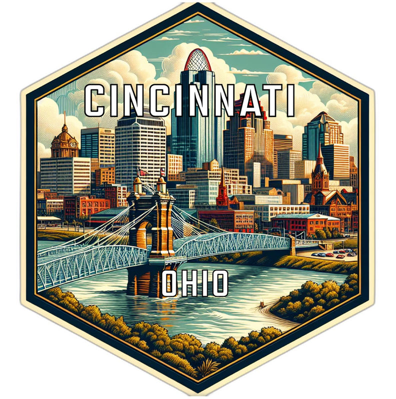 Cincinnati Ohio Travel Destination Souvenir Vinyl Decal Sticker 2-Inch