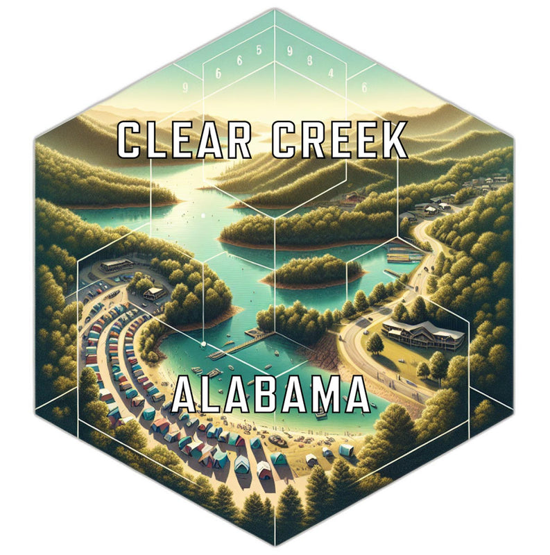 Clear Creek Alabama Travel Destination Souvenir Vinyl Decal Sticker 6-Inch