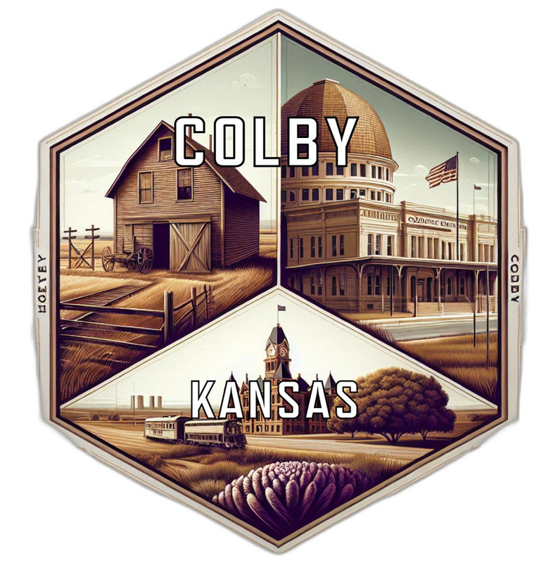 Colby Kansas Travel Destination Souvenir Vinyl Decal Sticker 4-Inch