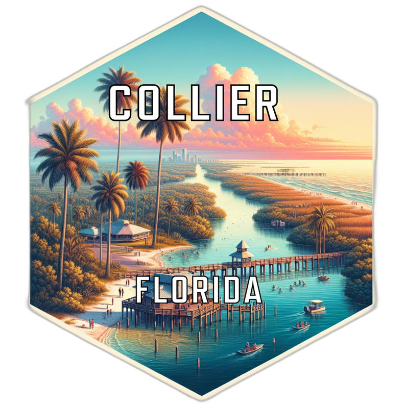 Collier Florida Travel Destination Souvenir Vinyl Decal Sticker 4-Inch