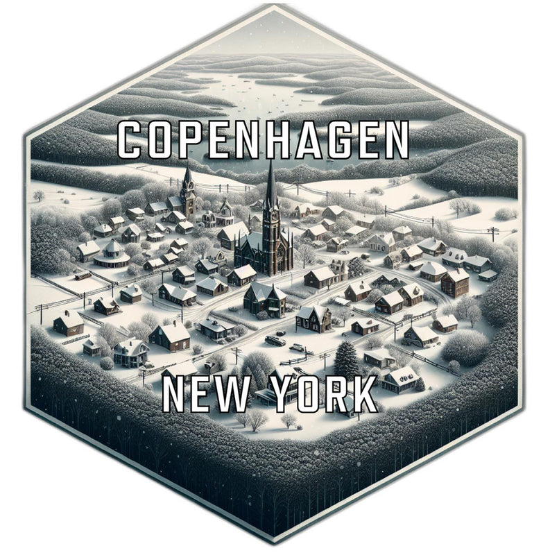 Copenhagen New York Travel Destination Souvenir Vinyl Decal Sticker 2-Inch