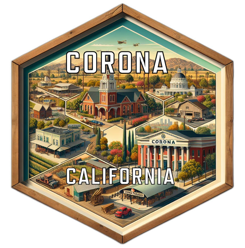 Corona California Travel Destination Souvenir Vinyl Decal Sticker 2-Inch