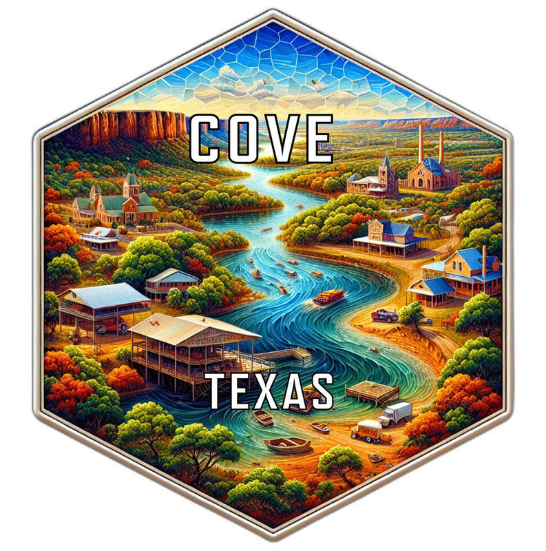 Cove Texas Travel Destination Souvenir Vinyl Decal Sticker 2-Inch