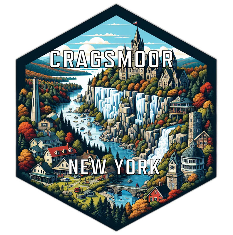 Cragsmoor New York Travel Destination Souvenir Vinyl Decal Sticker 2-Inch