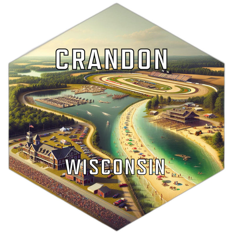 Crandon Wisconsin Travel Destination Souvenir Vinyl Decal Sticker 2-Inch