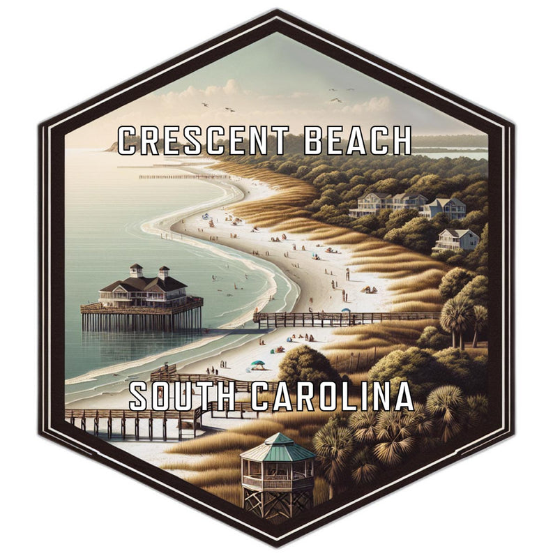 Crescent Beach South Carolina Travel Destination Souvenir Vinyl Decal Sticker 2-Inch
