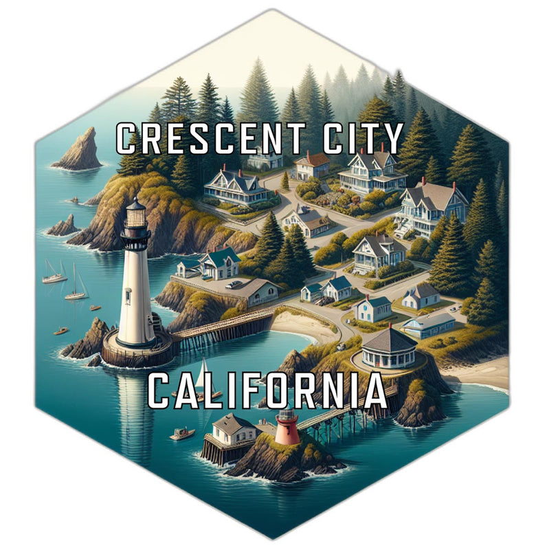 Crescent City California Travel Destination Souvenir Vinyl Decal Sticker 6-Inch