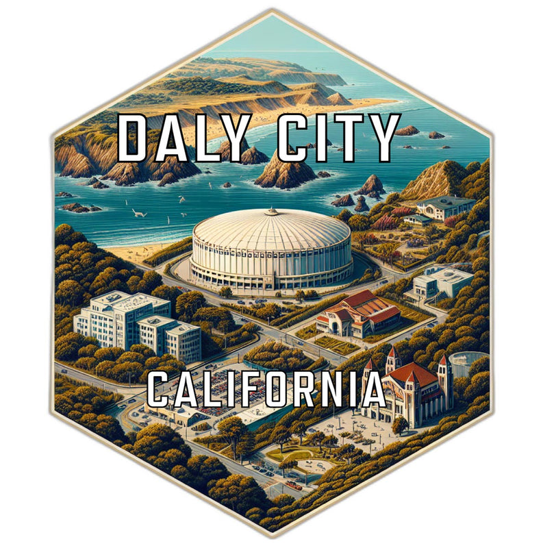 Daly City California Travel Destination Souvenir Vinyl Decal Sticker 2-Inch