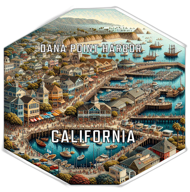 Dana Point Harbor California Travel Destination Souvenir Vinyl Decal Sticker 2-Inch