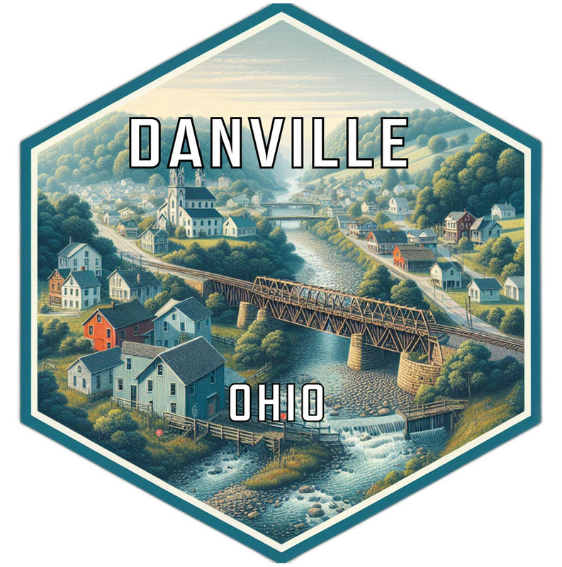 Danville Ohio Travel Destination Souvenir Vinyl Decal Sticker 6-Inch