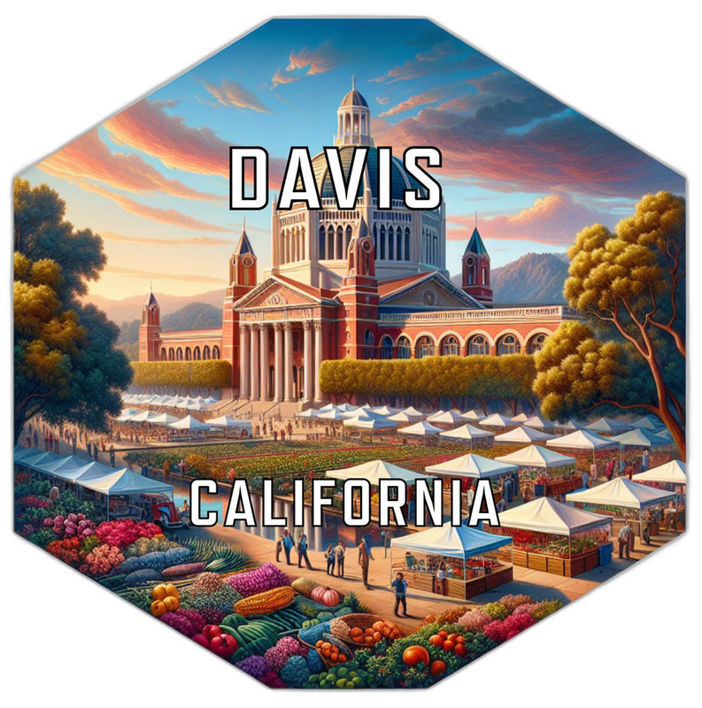 Davis California Travel Destination Souvenir Vinyl Decal Sticker 4-Inch