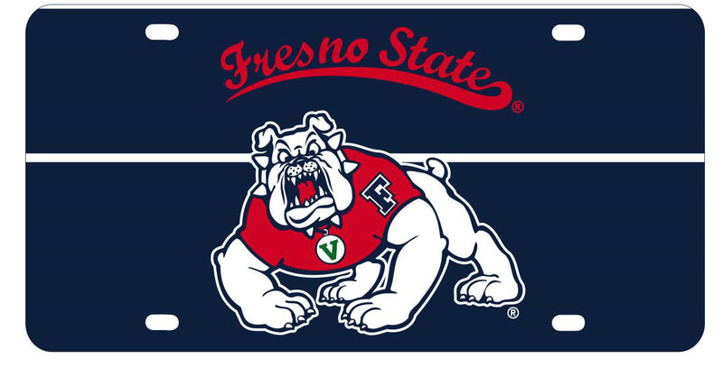 NCAA Fresno State Bulldogs Metal License Plate - Lightweight, Sturdy & Versatile