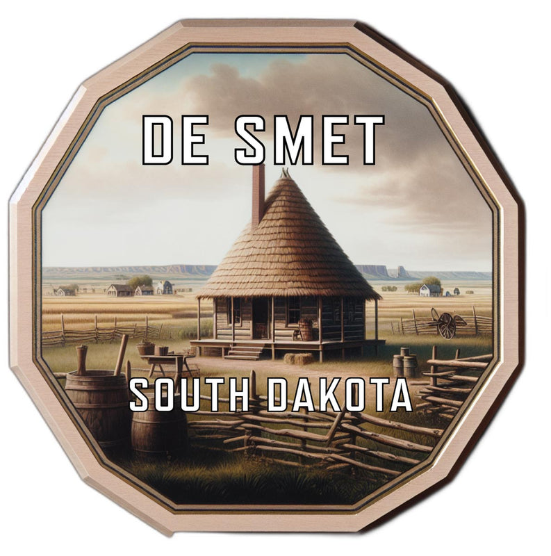 De Smet South Dakota Souvenir Travel Destination Die Cut Hexagon Fridge Magnet 2-Inch