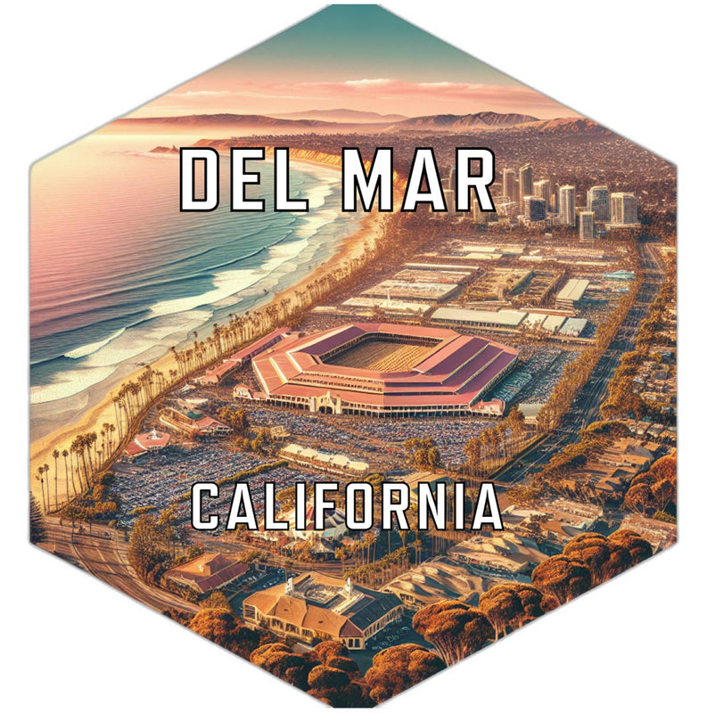 Del Mar California Travel Destination Souvenir Vinyl Decal Sticker 2-Inch