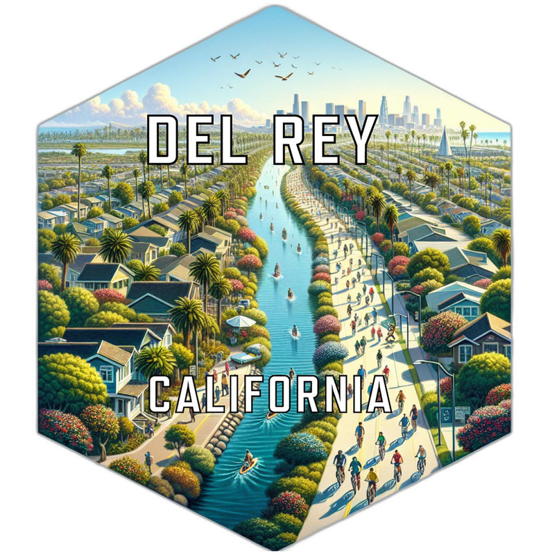 Del Rey California Travel Destination Souvenir Vinyl Decal Sticker 6-Inch