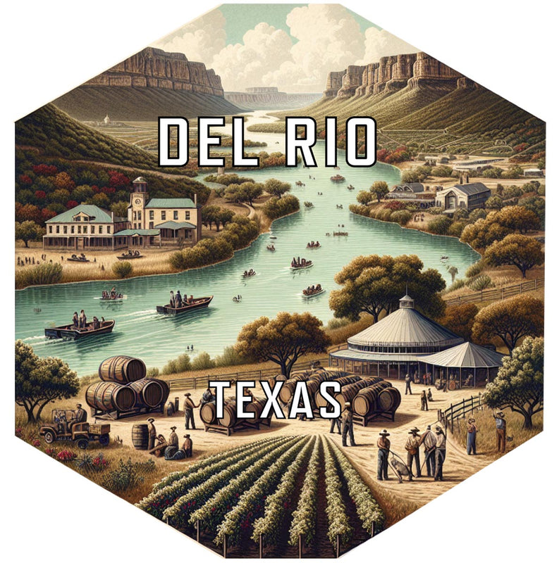 Del Rio Texas Travel Destination Souvenir Vinyl Decal Sticker 6-Inch