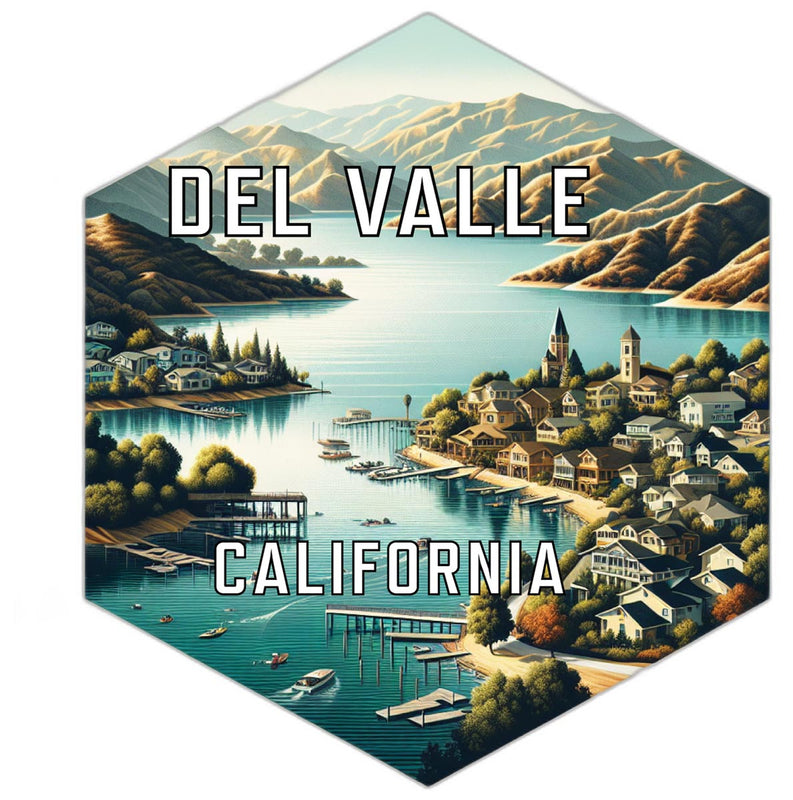 Del Valle California Travel Destination Souvenir Vinyl Decal Sticker 6-Inch