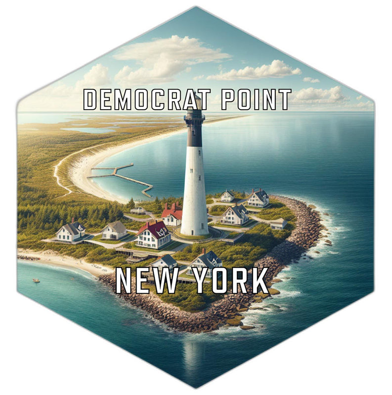 Democrat Point New York Travel Destination Souvenir Vinyl Decal Sticker 4-Inch