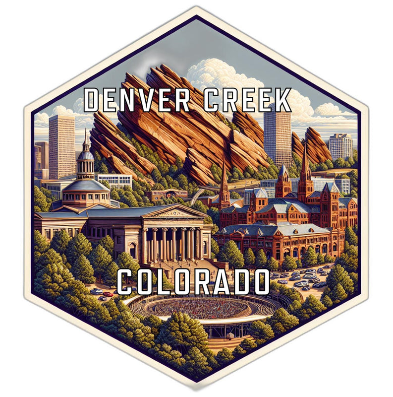 Denver Creek Colorado Travel Destination Souvenir Vinyl Decal Sticker 2-Inch