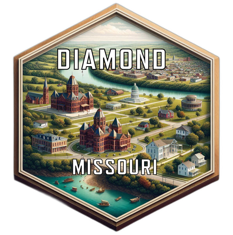 Diamond Missouri Travel Destination Souvenir Vinyl Decal Sticker 6-Inch