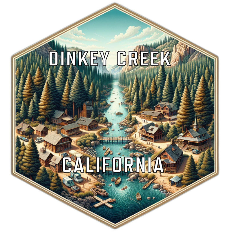 Dinkey Creek California Travel Destination Souvenir Vinyl Decal Sticker 4-Inch