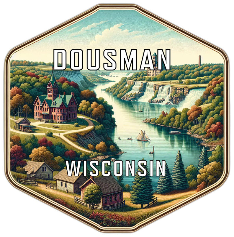 Dousman Wisconsin Travel Destination Souvenir Vinyl Decal Sticker 6-Inch