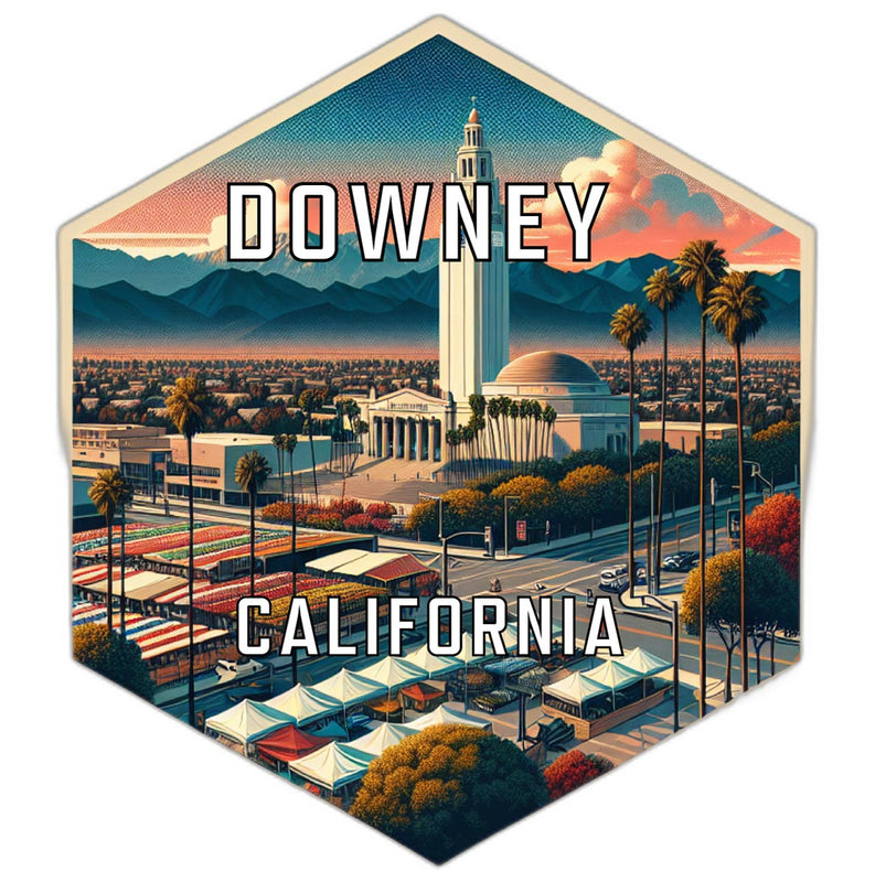 Downey California Travel Destination Souvenir Vinyl Decal Sticker 6-Inch
