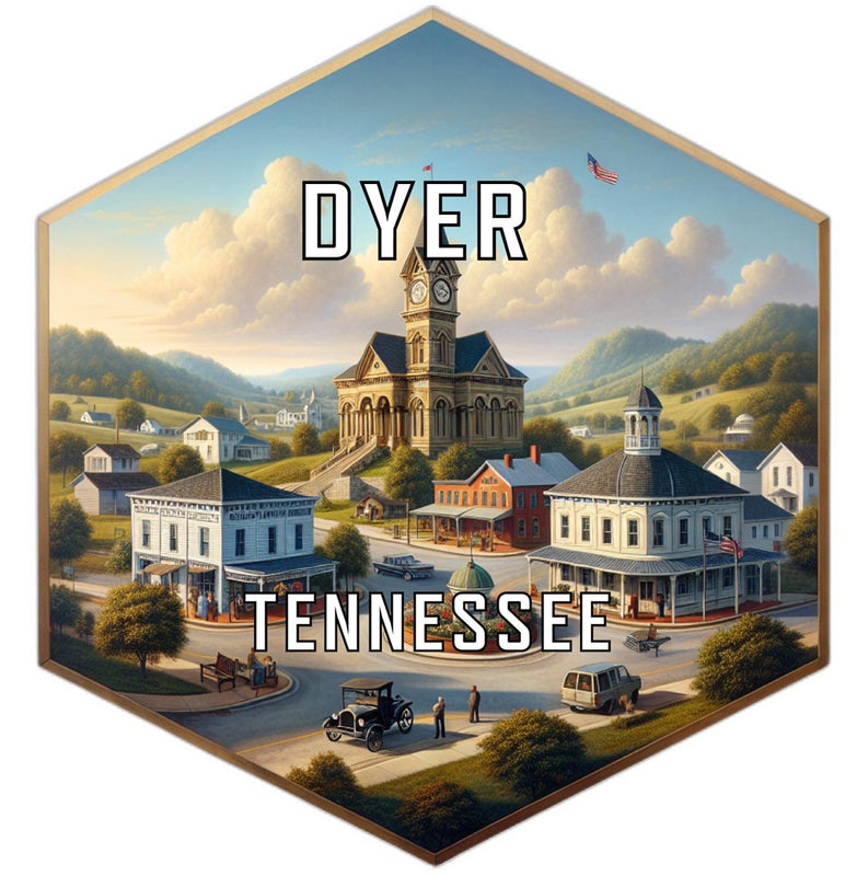 Dyer Tennessee Travel Destination Souvenir Vinyl Decal Sticker 6-Inch