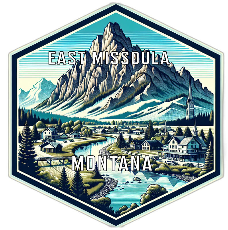 East Missoula Montana Travel Destination Souvenir Vinyl Decal Sticker 2-Inch