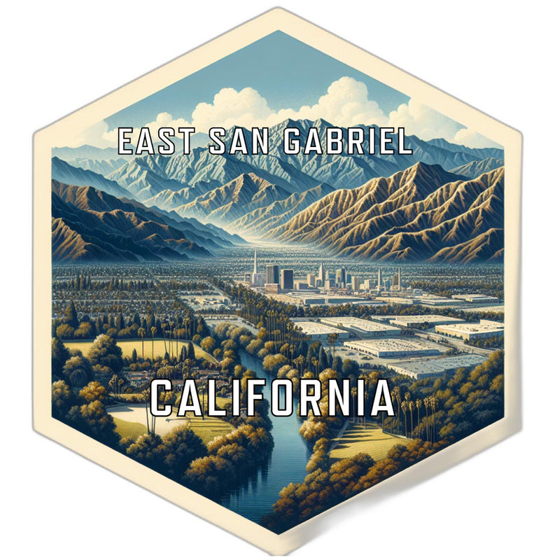 East San Gabriel California Travel Destination Souvenir Vinyl Decal Sticker 6-Inch