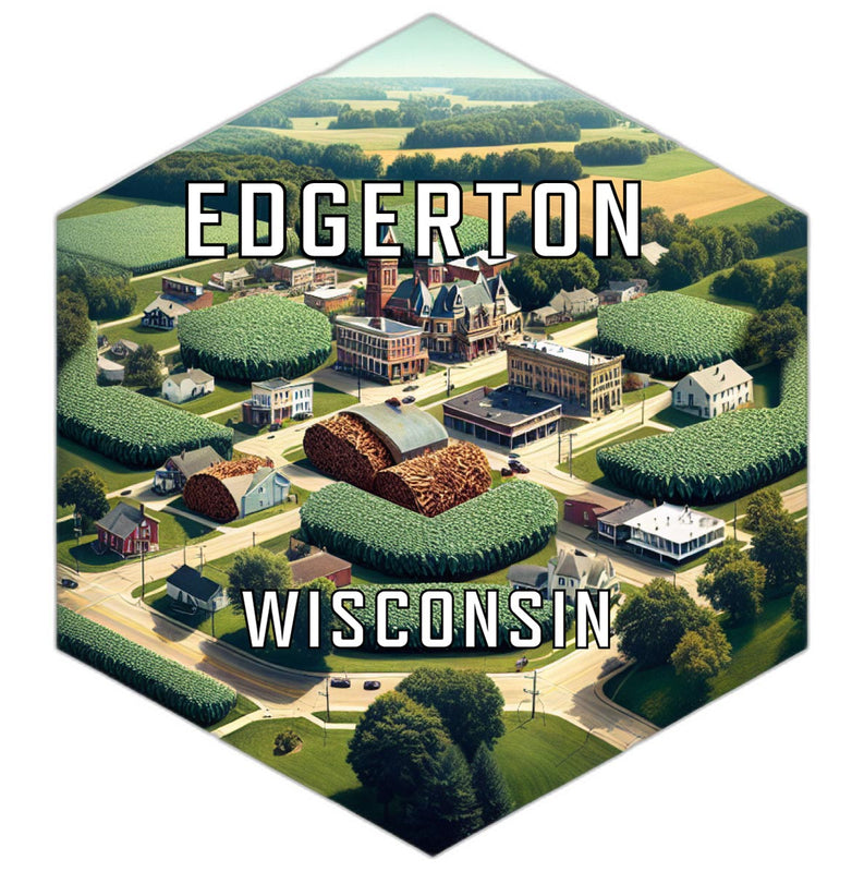 Edgerton Wisconsin Travel Destination Souvenir Vinyl Decal Sticker 2-Inch