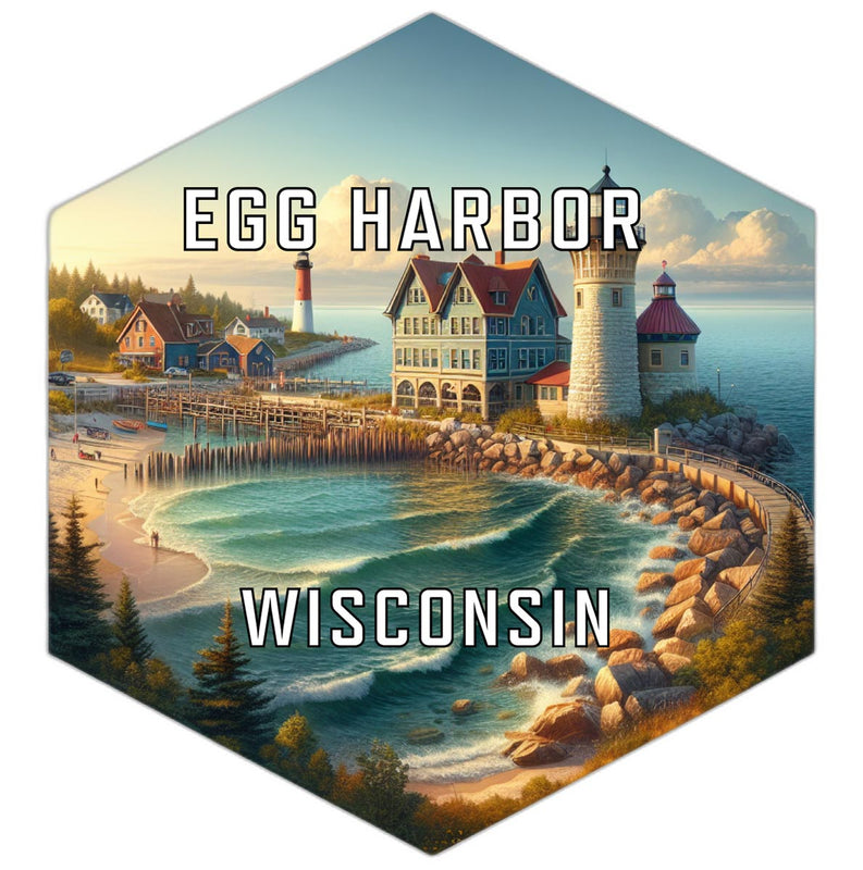Egg Harbor Wisconsin Travel Destination Souvenir Vinyl Decal Sticker 2-Inch