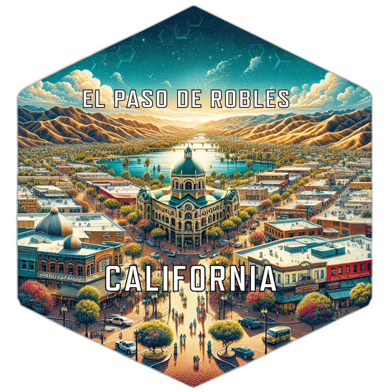 El Paso De Robles California Travel Destination Souvenir Vinyl Decal Sticker 2-Inch