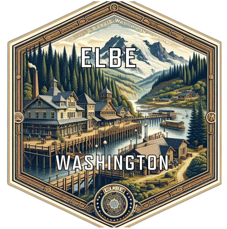 Elbe Washington Travel Destination Souvenir Vinyl Decal Sticker 6-Inch