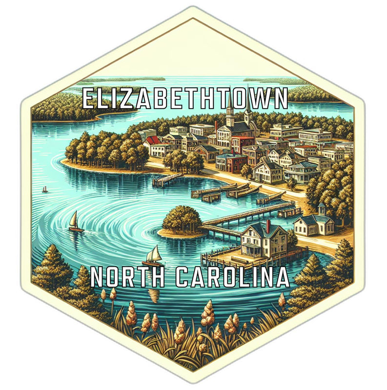 Elizabethtown North Carolina Travel Destination Souvenir Vinyl Decal Sticker 6-Inch