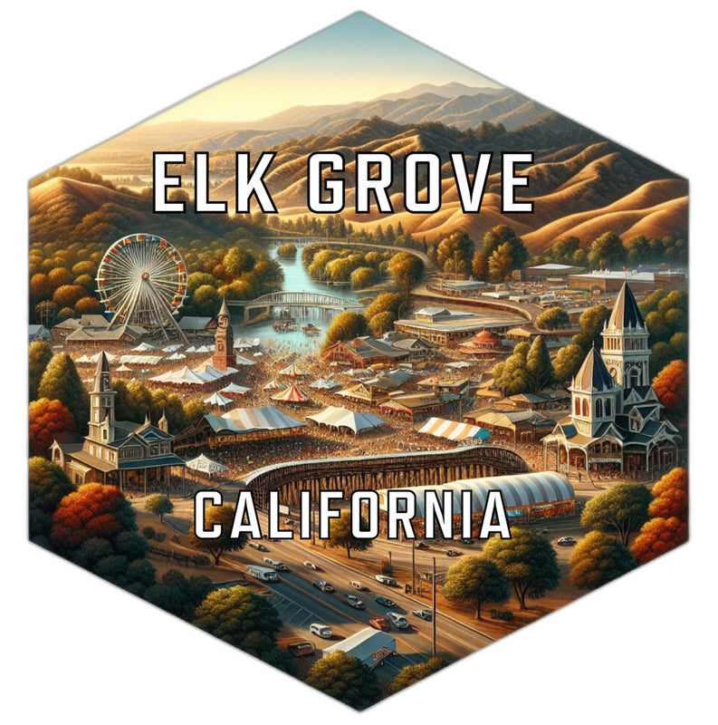 Elk Grove California Travel Destination Souvenir Vinyl Decal Sticker 4-Inch