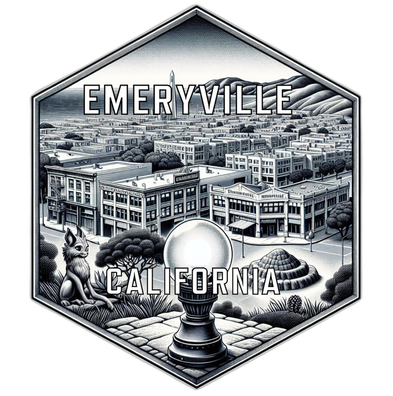 Emeryville California Travel Destination Souvenir Vinyl Decal Sticker 2-Inch