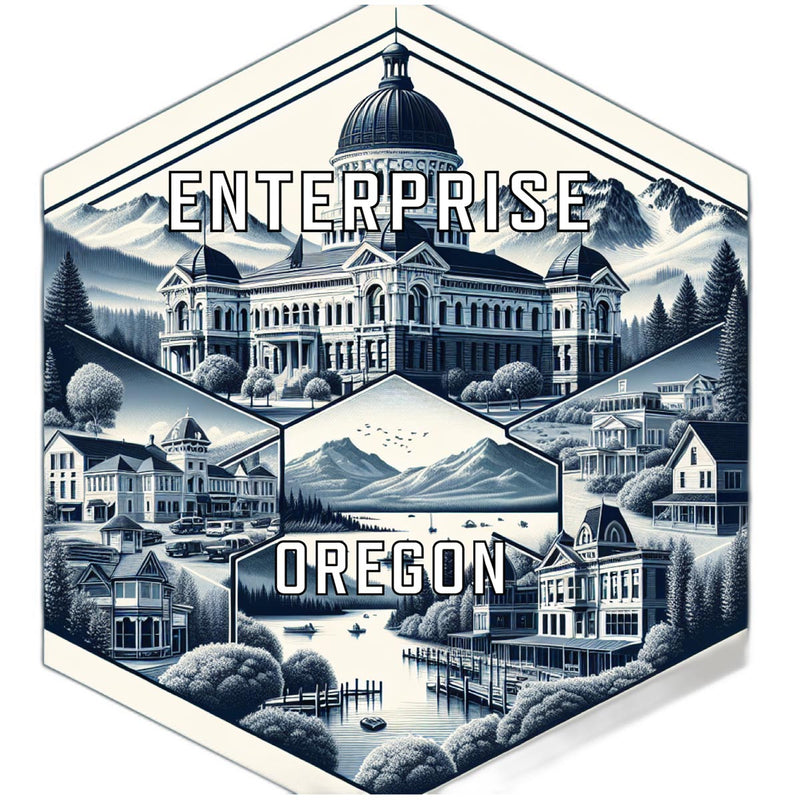 Enterprise Oregon Travel Destination Souvenir Vinyl Decal Sticker 2-Inch