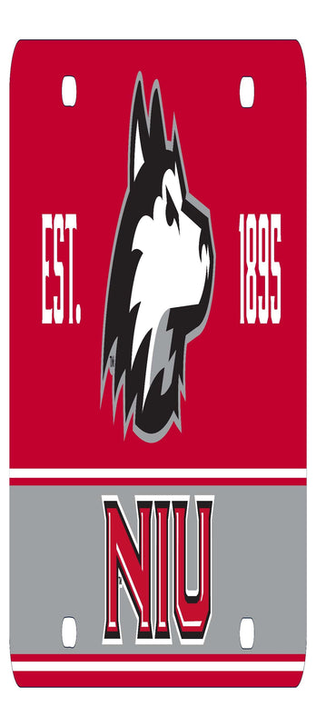 NCAA Northern Illinois Huskies Metal License Plate - Lightweight, Sturdy & Versatile