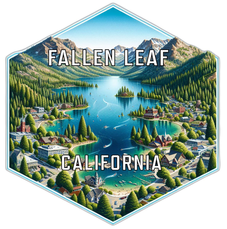 Fallen Leaf California Travel Destination Souvenir Vinyl Decal Sticker 2-Inch