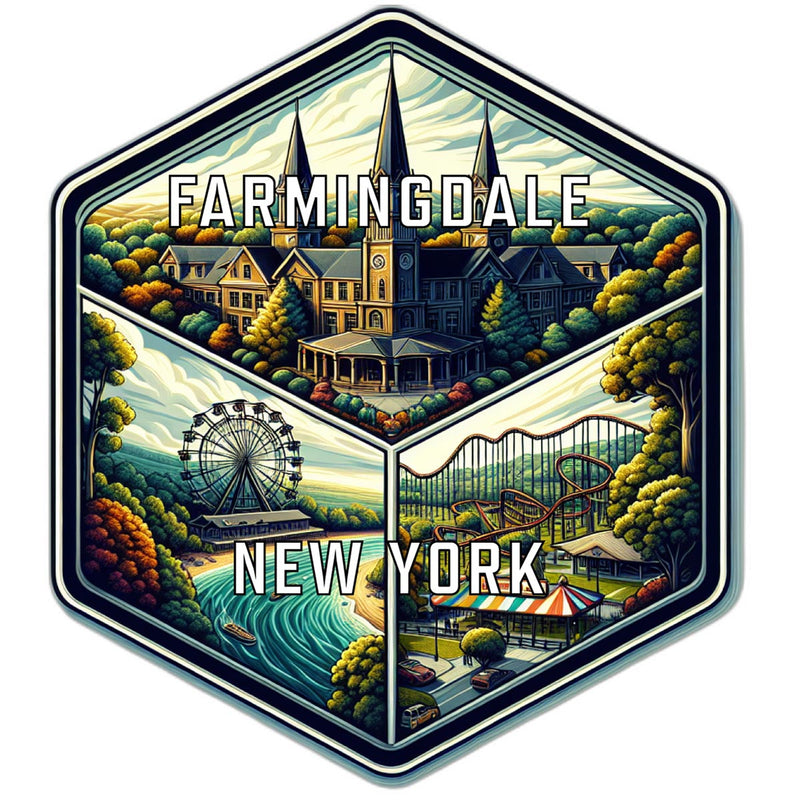 Farmingdale New York Travel Destination Souvenir Vinyl Decal Sticker 4-Inch